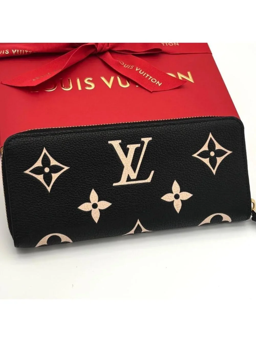 Louis Vuitton Monogram Empreinte Bicolor Black Wallet